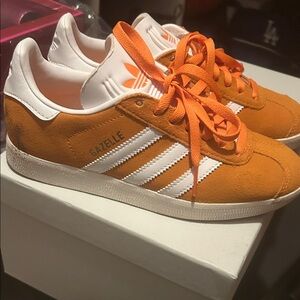 Adidas Gazelle Bold Orange and White Sneakers